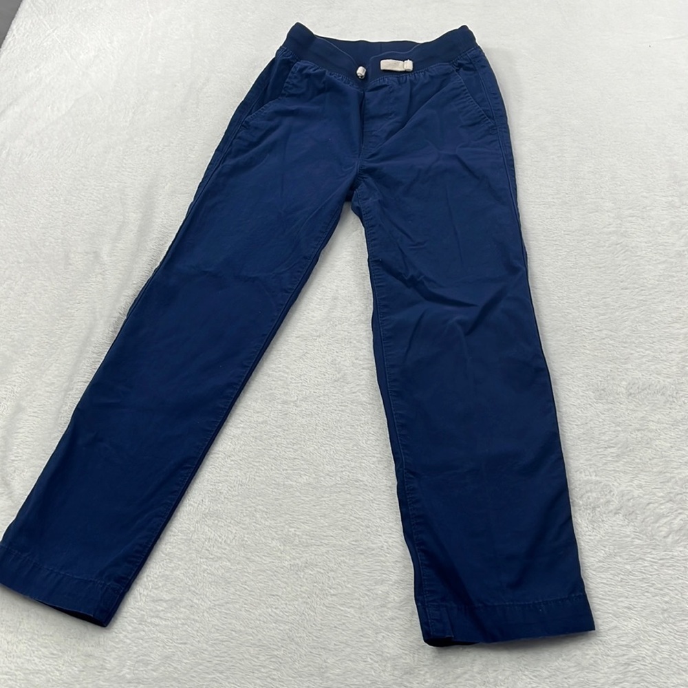 Lands End‎ 8S S 100% Cotton Blue Kids Pull On Adjustable Drawstring Pants